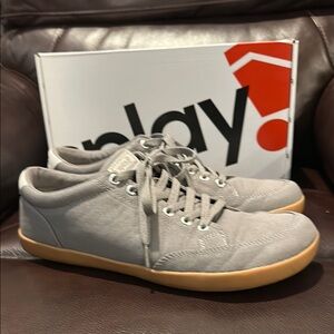 Replay Men’s Gray Canvas Sneakers with Gum Sole